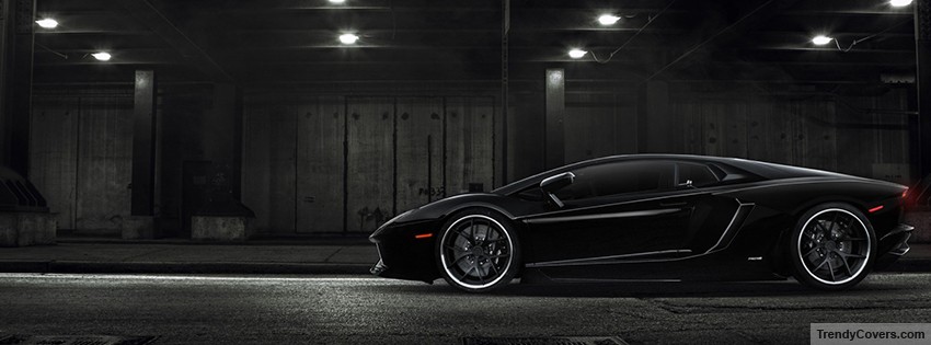 Black Lamborghini Facebook Cover