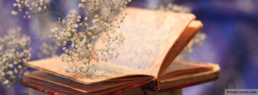 Flowers Book Bokeh Facebook Cover