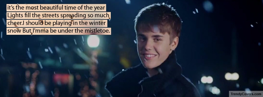 Justin Bieber Mistletoe Lyrics Facebook Cover