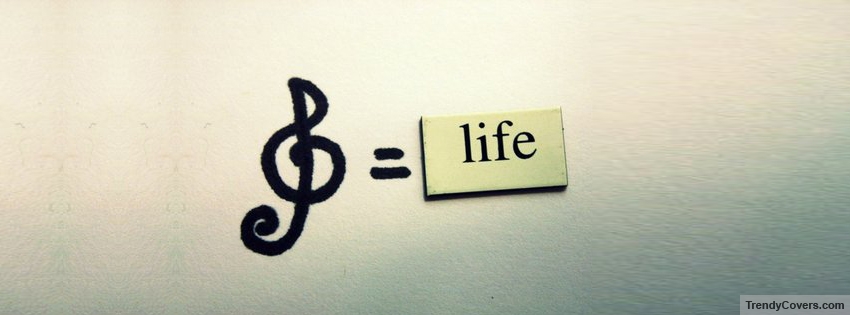 Music = Life facebook cover