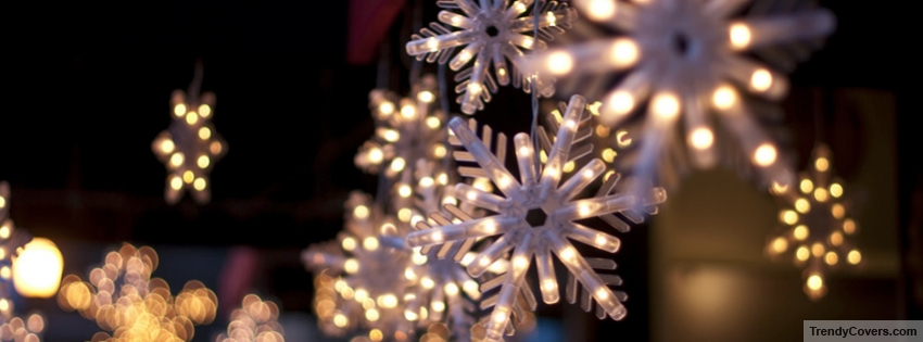 Christmas Snowflake Lights Facebook Cover
