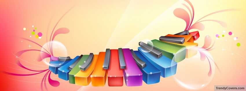 Colorful Piano facebook cover