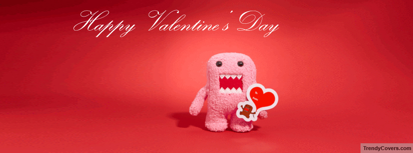 Domo Valentines Day Facebook Cover.