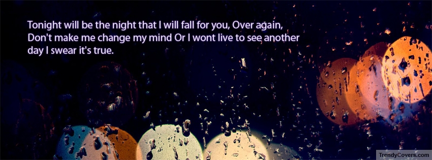 Fall For You Secondhand Serenade Facebook Cover