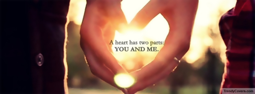 Heart You And Me Facebook Cover