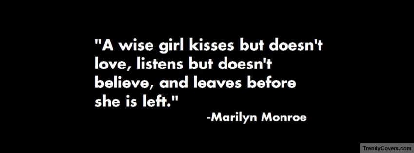 Marilyn Monroe Quote Facebook Cover