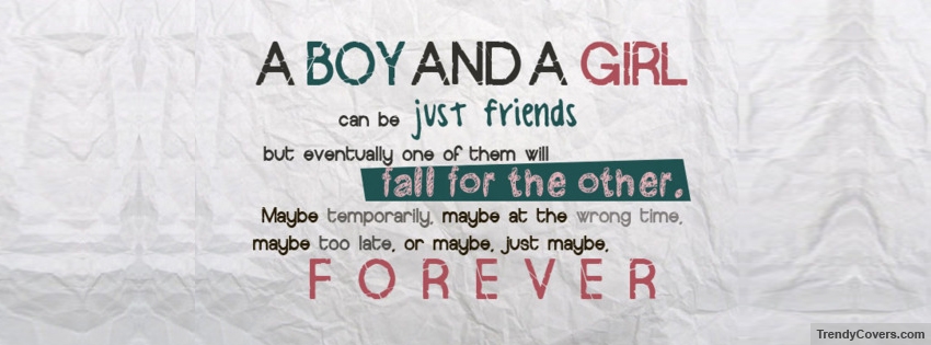 A Boy And A Girl facebook cover