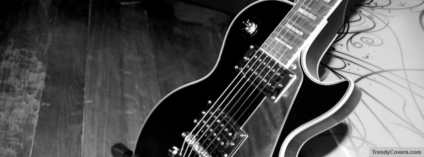 Black Guitar Facebook Cover