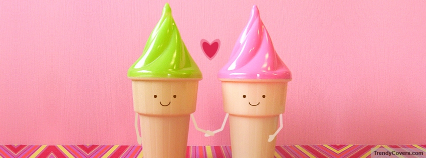 Cute Ice Cream facebook cover