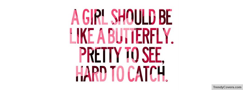 Girl Butterfly Facebook Cover