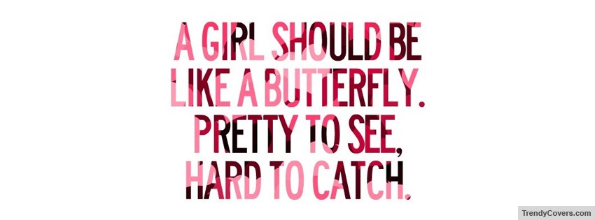 Girl Butterfly Facebook Covers