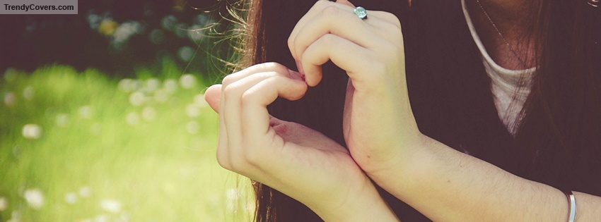 Girl Hand Heart Facebook Cover