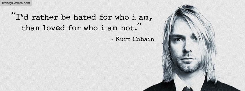 Kurt Cobain Quote facebook cover