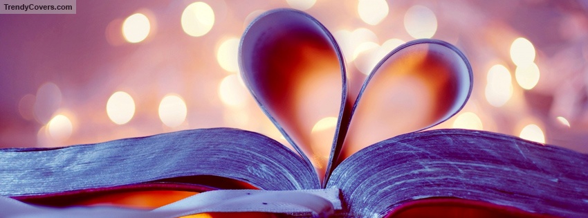 Love Book Heart facebook cover