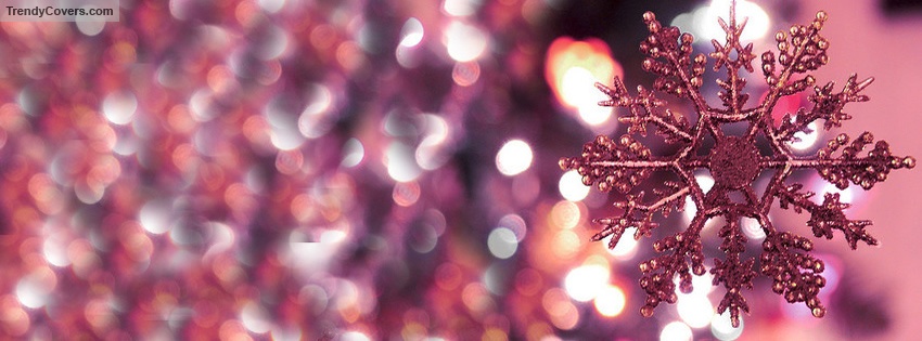 Pink Snowflake facebook cover