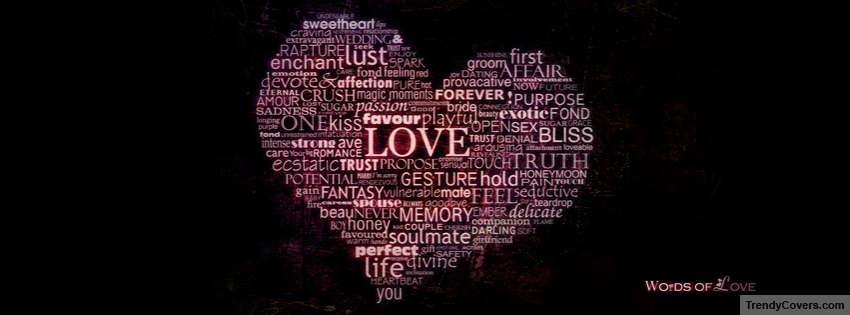 Words Of Love facebook cover